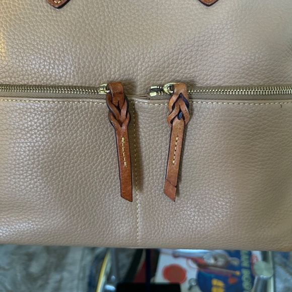 Dooney & Bourke Tan Leather Satchel - Picture 4 of 11